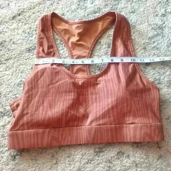 Fabletics Womens Brown Striped Padded Sports Bra M - Picture 8 of 8